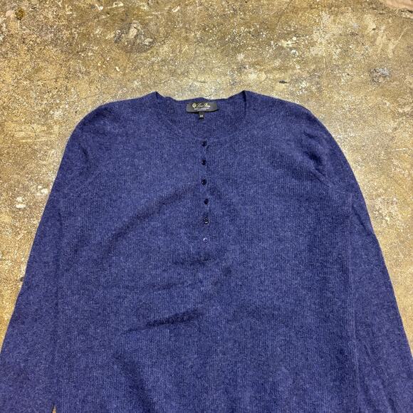 Loro Piana Baby Cashmere 1/4 Button Sweater Women's 44 / Medium Preppy Old Money - Picture 2 of 10